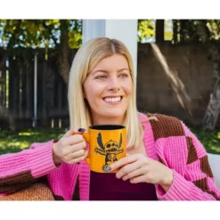 Silver Buffalo Disney Lilo & Stitch Skeleton Wax-Resist Ceramic Pottery Mug | 14 Ounces -Festival Store GUEST bb36625e 9339 4057 b671 5e06e93f4123