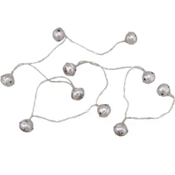Northlight 10-Count LED Silver Christmas Bells Fairy Lights 5.5ft Clear Wire -Festival Store GUEST bd440a9d 0145 442b 8a93 8f48f40cb955