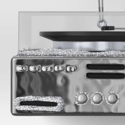 Christmas Silver Record Player Ornament - Wondershop™ 2 Christmas Silver Record Player Ornament - Wondershop™ - Image 2
