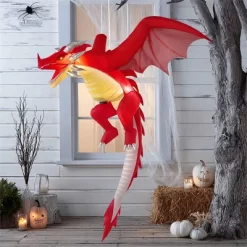 Joyfy 5 FT Halloween Inflatable Outdoor Decorations, Hanging Flying Dragon With Built-in LED For Halloween Yard Lawn Patio Outdoor Indoor Decoration -Festival Store GUEST bda21510 5d30 4198 a71b 75701950e5b1