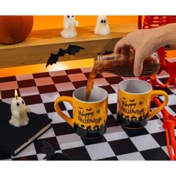 Silver Buffalo Disney Halloween Mickey And Minnie Mouse 14-Ounce Ceramic Mugs | Set Of 2 -Festival Store GUEST be150441 9dcf 4843 9b12 f5f93b17bc5e