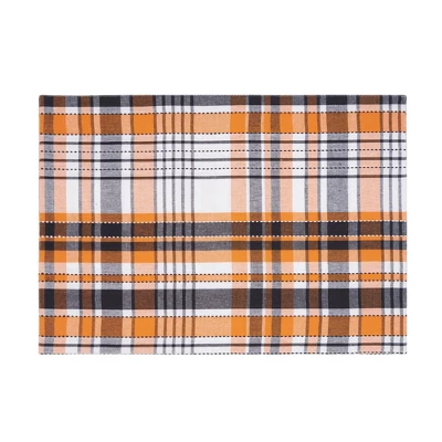 C&F Home Zelda Plaid Placemats Set Of 6, 13" X 19" 1 C&F Home Zelda Plaid Placemats Set Of 6, 13" X 19"