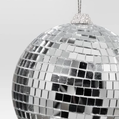 4" Christmas Disco Ball Ornament Silver - Wondershop™ 2 4" Christmas Disco Ball Ornament Silver - Wondershop™ - Image 2
