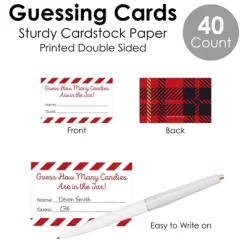 Big Dot Of Happiness Jolly Santa Claus - How Many Candies Christmas Party Game - 1 Stand And 40 Cards - Candy Guessing Game -Festival Store GUEST c265bf9c bd8a 4446 bc68 e0abd1291e19