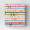 30” 20 Sq Ft Christmas Roll Wrap Bowtie Stripes - Wondershop™
