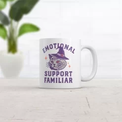 Crazy Dog Emotional Support Familiar Mug Funny Sarcastic Halloween Graphic Coffee Cup-11oz