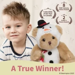 Bearington Frost E Bear Christmas Stuffed Animal, 10 Inch Snowman Plush Teddy Bear Decor, For Ages 3-14 -Festival Store GUEST c3a5641c dbe0 4e38 a52a adaf93fcc333