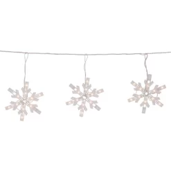 Northlight Twinkling Icicle Snowflake Christmas Lights - Clear - 8.6' White Wire - 100ct -Festival Store GUEST c3aee6fa ea04 4202 92e4 55f7b9c95569