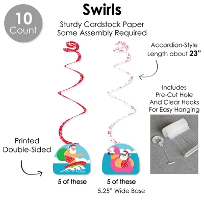 Big Dot Of Happiness Tropical Christmas - Beach Santa Holiday Party Supplies Decoration Kit - Decor Galore Party Pack - 51 Pieces 4 Big Dot Of Happiness Tropical Christmas - Beach Santa Holiday Party Supplies Decoration Kit - Decor Galore Party Pack - 51 Pieces - Image 4