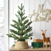 24" Mini Artificial Christmas Tree With Black Base - Wondershop™: Tabletop Green Faux Floral, Indoor Decor