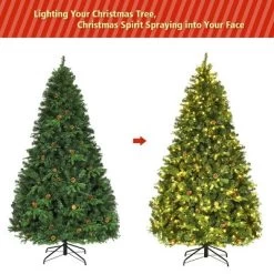 Costway 7Ft/7.5FT/8FT Pre-Lit Christmas Tree Hinged 460/540/600 Lights -Festival Store GUEST c97861c8 c918 4235 ad48 2e92400ab8bb