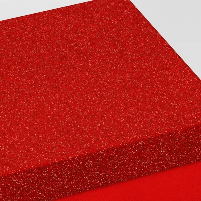 Christmas Wrap Essentials Medium Square Box Red Glitter - Wondershop™ 2 Christmas Wrap Essentials Medium Square Box Red Glitter - Wondershop™ - Image 2
