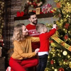 Pre-Lit Artificial Christmas Tree, Spruce Xmas Tree With Thick PE & PVC Branches, UL Listed Warm White Lights, Fire-Resistant, Home, Office 12 Pre-Lit Artificial Christmas Tree, Spruce Xmas Tree With Thick PE & PVC Branches, UL Listed Warm White Lights, Fire-Resistant, Home, Office -Festival Store GUEST cbe7e78c 5c6b 4425 9dfa 1ccfee2a6046