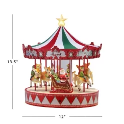 Mr. Christmas 14" Animated Vintage LED Carousel Musical Christmas Decoration -Festival Store GUEST cc7195d0 679c 4716 acf3 5b8b81c7c652