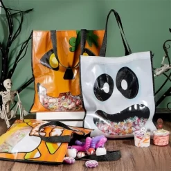 Joyfy Halloween Party Favors 3PCS Large See Through Tote Bags With Handles Trick Or Treat Bag Party Supplies For Candies Biscuits Cards 22.5" X 13.75" 12 Joyfy Halloween Party Favors 3PCS Large See Through Tote Bags With Handles Trick Or Treat Bag Party Supplies For Candies Biscuits Cards 22.5" X 13.75" -Festival Store GUEST cd0cf397 c2e3 4b85 8332 1cb2fd3fcb48