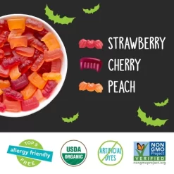 YumEarth Halloween Organic Gummy Fruits Candy - 10oz/20ct