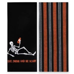 2pk Dishtowels Skeleton - Bullseye's Playground™