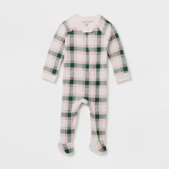 Baby Plaid Ribbed Holiday Matching Family Footed Pajama - Wondershop™ Cream -Festival Store GUEST d24c44bb fb45 4efe b7d0 d814bd072655