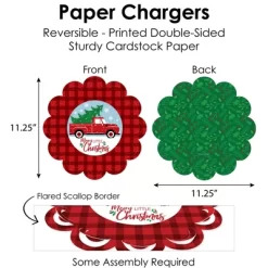 Big Dot Of Happiness Merry Little Christmas Tree - Red Truck Christmas Party Paper Charger And Table Decorations Chargerific Kit For 8 -Festival Store GUEST d28a2a60 490e 40e8 b99d edd81e0d01f8