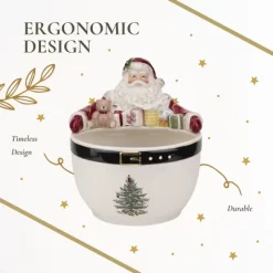 Spode Christmas Tree 7-Inch Santa Nut Bowl - Decorative Serving Bowl For Candies, Nuts, Or Desserts - Christmas Holiday Season, Fine Earthenware -Festival Store GUEST daa0ced4 ff3a 431c 9ed1 f7c2083f97a6
