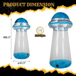 Syemin Decorative Holiday Scene Props Halloween Inflatable UFO Yard Decoration, Fun Tall Blow Up Yard Decor Outdoor, Multicolored, 43.3"*43.3"*106.3" -Festival Store GUEST db352519 0100 462e a2e6 c36b17d7c220