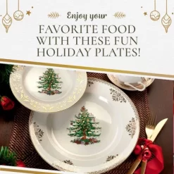 Spode Christmas Tree Gold Salad Plates, Set Of 4, 22 Karat Gold Detailing -Festival Store GUEST dbdd811b c983 4202 9c3b c2f323fadabe