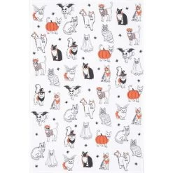C&F Home Halloween Costume Cats 100% Cotton Flour Sack Dishtowel