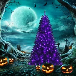 Tangkula Artificial Tree, Black Halloween Tree W/ Purple LED Lights 18 Tangkula Artificial Tree, Black Halloween Tree W/ Purple LED Lights -Festival Store GUEST e028aaff a56c 4c2f 9309 cb4382edf186