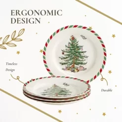 Spode Christmas Tree 8" Candy Cane Appetizer Plates (Set Of 4) - Festive Holiday Tableware, Dishwasher & Microwave Safe 10 Spode Christmas Tree 8" Candy Cane Appetizer Plates (Set Of 4) - Festive Holiday Tableware, Dishwasher & Microwave Safe -Festival Store GUEST e242bdb0 1547 4061 bfc7 c7089a224c7c