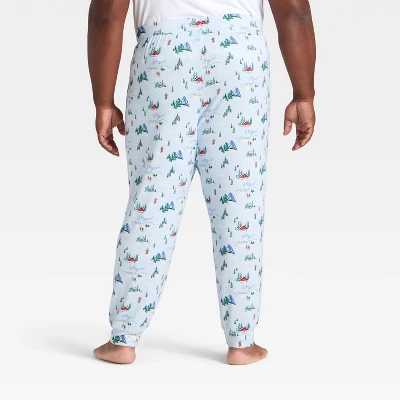 Men's "Tis The Ski-son!" Cozy Knit Holiday Matching Family Pajama Pants - Wondershop™ Blue 1 Men's "Tis The Ski-son!" Cozy Knit Holiday Matching Family Pajama Pants - Wondershop™ Blue