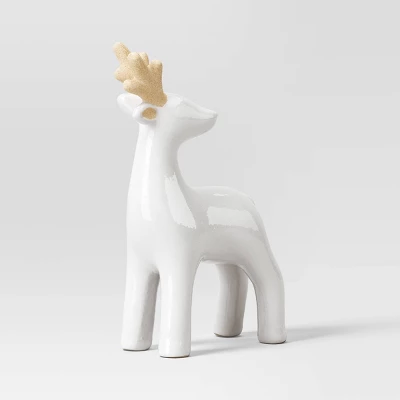 3ct Christmas Ceramic Deer Decor Set White- Wondershop™ 2 3ct Christmas Ceramic Deer Decor Set White- Wondershop™ - Image 2