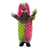 Morris Costumes 35 1/2" Animated Standing Clown With Pink Hair & Leather Shoes Halloween Decoration