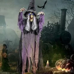Joyfy 72” Halloween Hanging Witch, Flying Talking Witch Halloween Hanging Ghosts Decorations, Light-up Hanging Witch For Outdoor/Indoor Decorations -Festival Store GUEST e917d700 eedc 4225 b141 dd6048c15efe