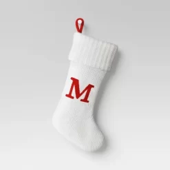 Knit Monogram Christmas Stocking White - Wondershop™ -Festival Store GUEST ea931c04 1c18 4a27 aaaa dd353950034b