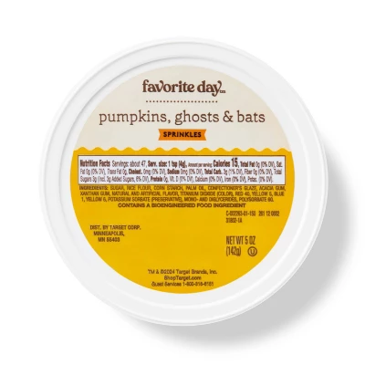 Halloween Pumpkins Ghosts And Bats Sprinkles - 5oz - Favorite Day™ 3 Halloween Pumpkins Ghosts And Bats Sprinkles - 5oz - Favorite Day™ - Image 3