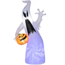 ACEPANO 70.80 In. H Halloween Inflatable Outdoor Ghost Decoration With Pumpkin For Garden, Lawn, Party & Festival-Purple -Festival Store GUEST eb192482 f48e 46e0 a065 8aafa562d6d6