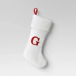 Knit Monogram Christmas Stocking White - Wondershop™ -Festival Store GUEST ec158aec c24e 4ec9 97f6 a6c2551e043c