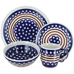 Blue Rose Polish Pottery Zaklady Dinnerware (16 PC) -Festival Store GUEST ed368ec6 fb9e 48dc bcea 08ab53e75cb1