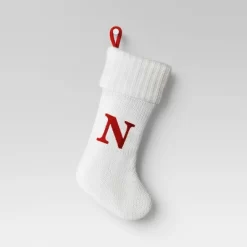 Knit Monogram Christmas Stocking White - Wondershop™ -Festival Store GUEST eecef5bb a9a9 4cf4 88f3 b7bb49d062fa