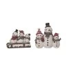 Transpac Melty Snowman Family Decor Set Of 2 Resin Christmas Home Decorations For Festive Cheer