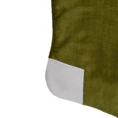 Northlight 20.5-Inch Green And White Corduroy Christmas Stocking 2 Northlight 20.5-Inch Green And White Corduroy Christmas Stocking - Image 2