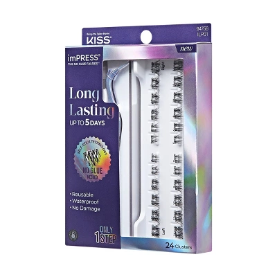 KISS Products ImPRESS Long Lasting Press-On Self Adhesive False Eyelashes - Demi Wispy - 25ct 10 KISS Products ImPRESS Long Lasting Press-On Self Adhesive False Eyelashes - Demi Wispy - 25ct - Image 10