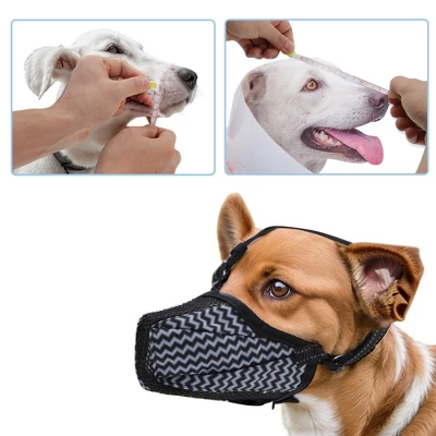 Unique Bargains Dog Muzzle With Reflective Adjustable Strap Gray 1 Pc 1 Unique Bargains Dog Muzzle With Reflective Adjustable Strap Gray 1 Pc