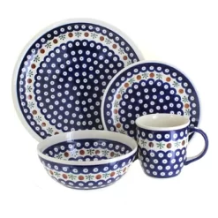 Blue Rose Polish Pottery Zaklady Dinnerware (16 PC) -Festival Store GUEST f4c5a37c 85f2 4cc1 bd4a d99a090a18bf