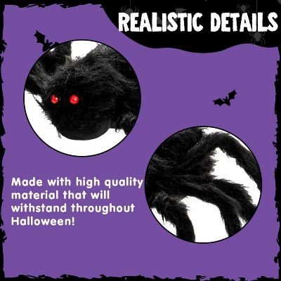 Joyfy 3pcs Halloween 63'' Hairy Huge Realistic Spiders, Indoor Outdoor And Yard Creepy Decor,Halloween Party Garden Haunted House Decorations 4 Joyfy 3pcs Halloween 63'' Hairy Huge Realistic Spiders, Indoor Outdoor And Yard Creepy Decor,Halloween Party Garden Haunted House Decorations - Image 4