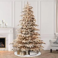 7.5ft Pre-lit Artificial Christmas Tree Flocked Full Alaskan Fir -Festival Store GUEST f6394fe5 3621 4708 b8f3 b9000ff9acc8
