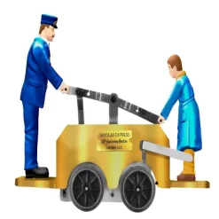 Lionel The Polar Express 20th Anniversary Handcar - Gold Plated: O Gauge Plastic Toy Vehicle Accessory