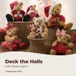 Bearington Iggy And Lou, Penguin & Polar Bear For Christmas Decoration, 14 Inch Christmas Teddy Bear, Ideal Christmas Bear Gift