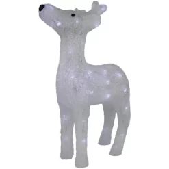 Northlight LED Lighted Commercial Grade Acrylic Reindeer Outdoor Christmas Decoration - 15" - Pure White Lights -Festival Store GUEST f7123110 c326 4253 aa71 0b22f8628b07