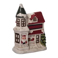 Transpac Dolomite Light Up Santa House With Music - Festive Christmas Decorative Object For Holiday Cheer -Festival Store GUEST f746560b 5eda 454a bee7 9b85d3822bc6